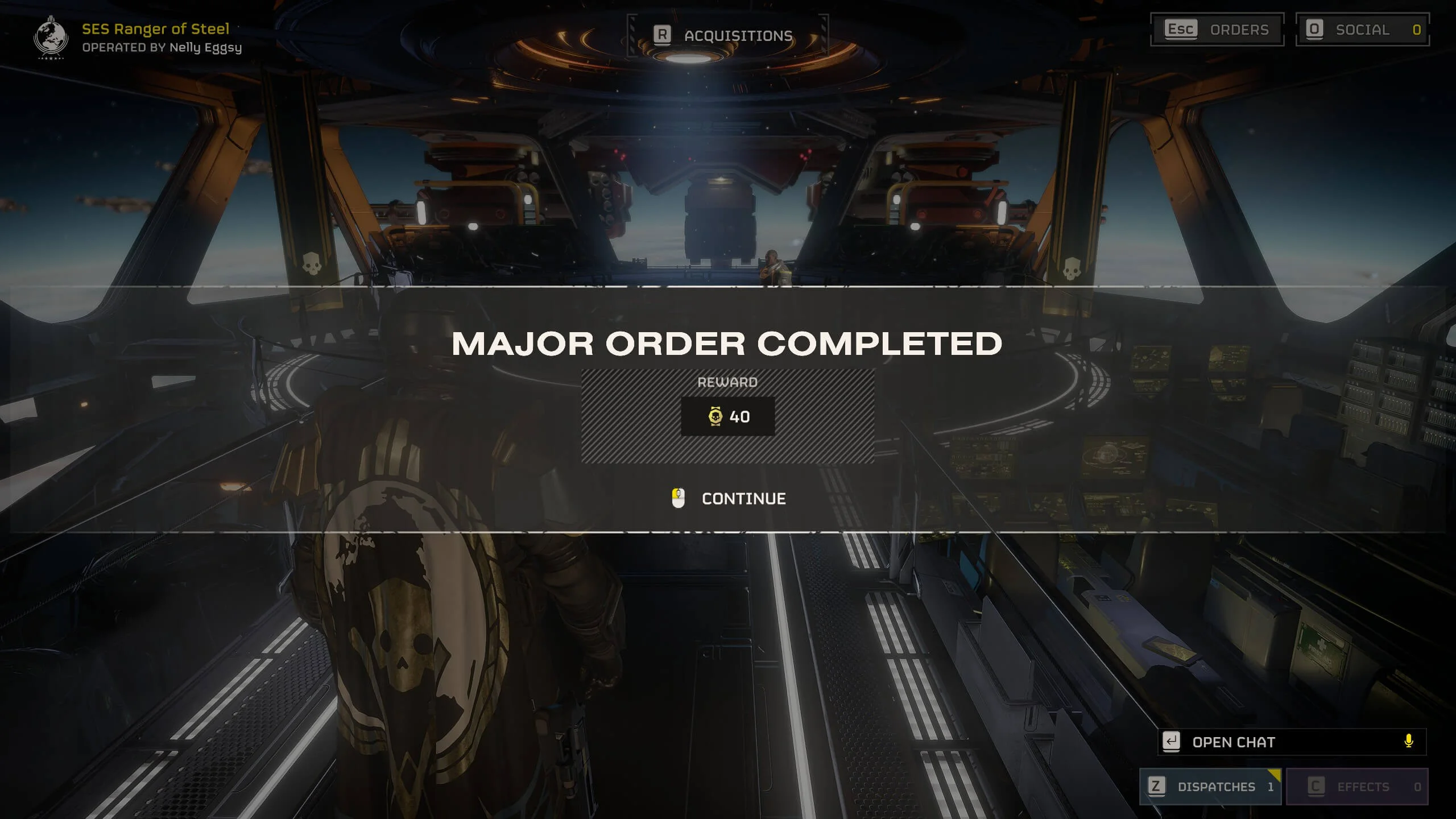 Major Order Completed