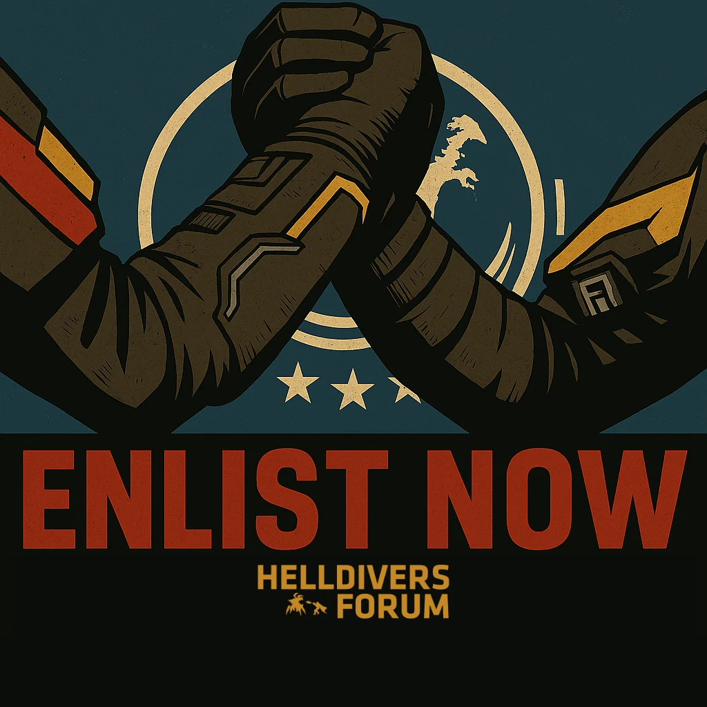 Helldivers Forum Enlist Propaganda Poster
