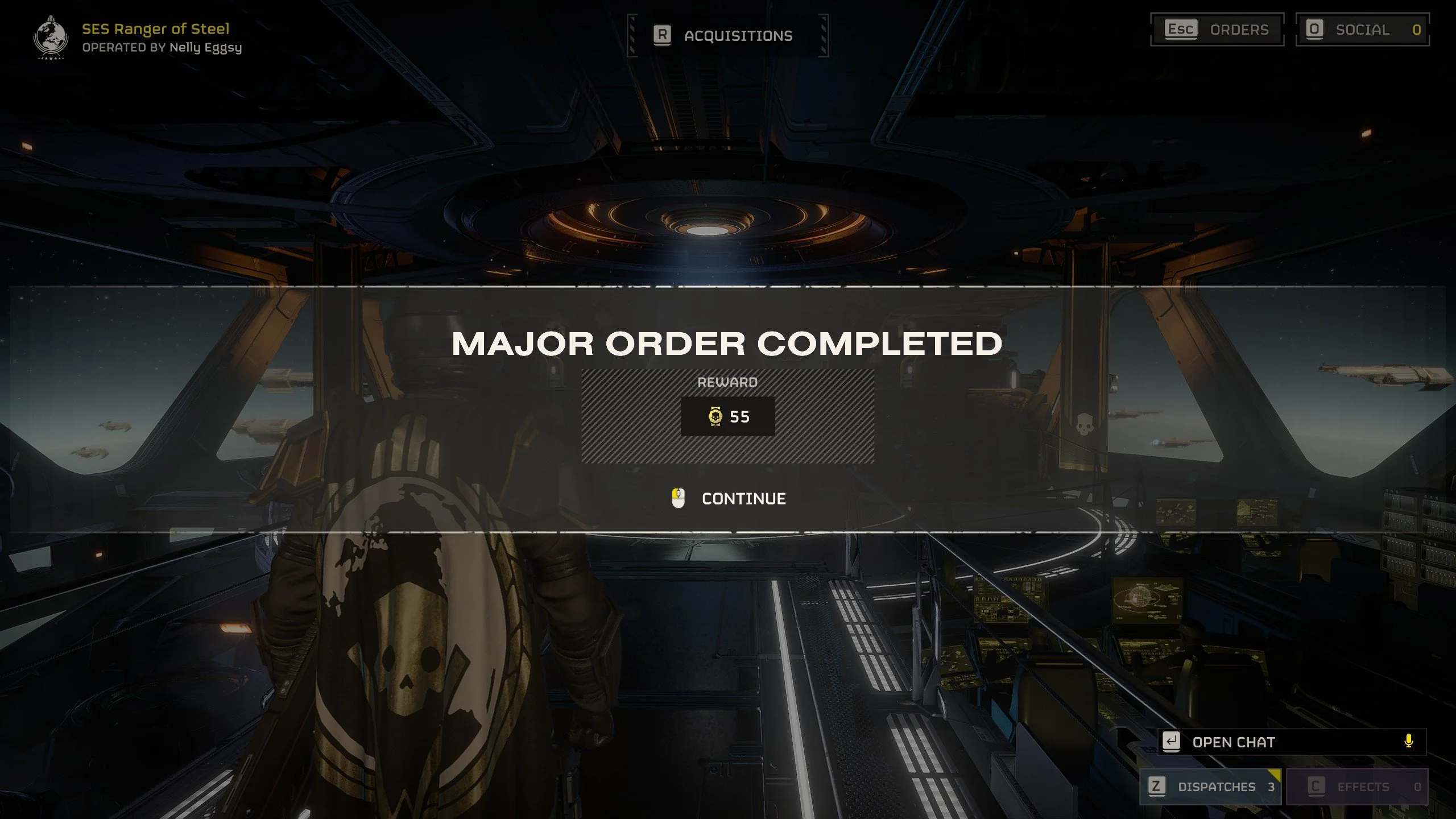 Major Order (Mission ID: 2124871184) Completed!