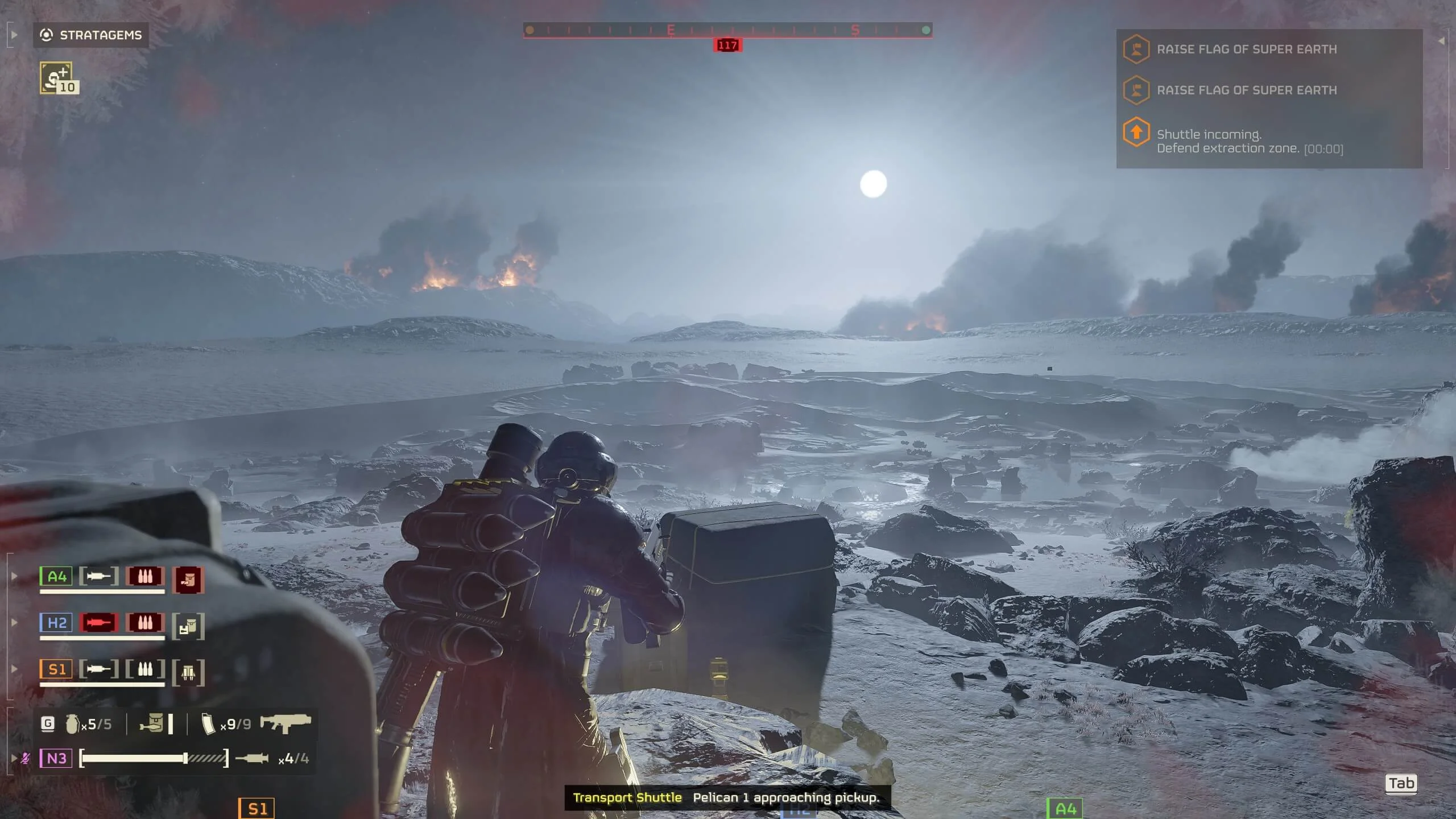 Media 'Peaceful view and the Extraction Point' in category 'Helldivers'